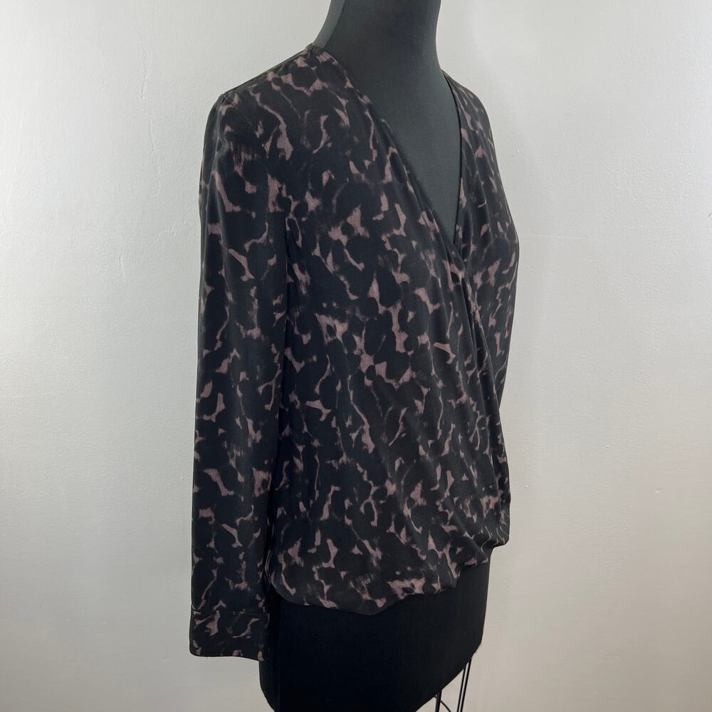Rails Black Diffused Cheetah Long Sleeve Surplice… - image 3